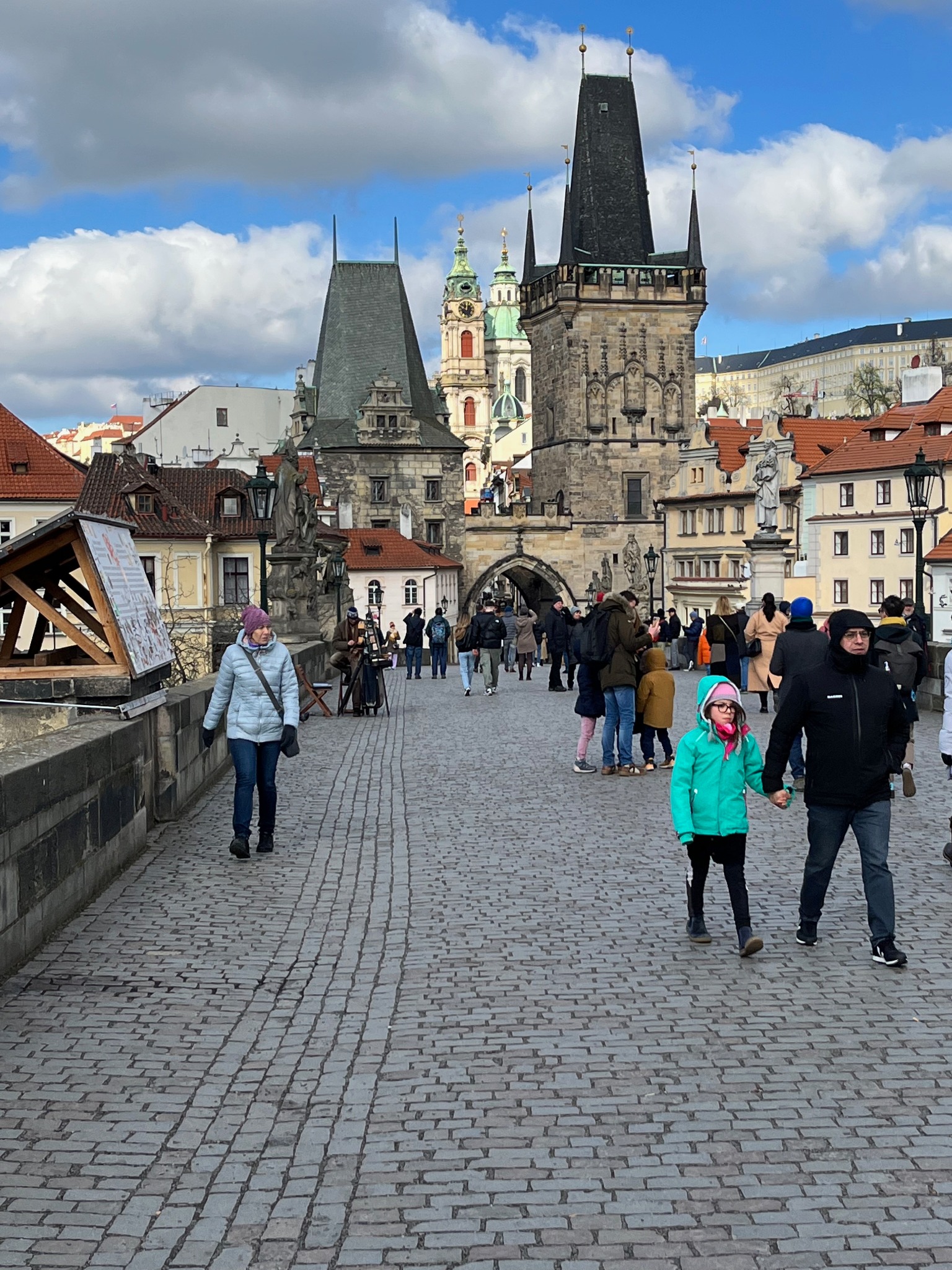 Le torri di Malá Strana viste dal Ponte Carlo